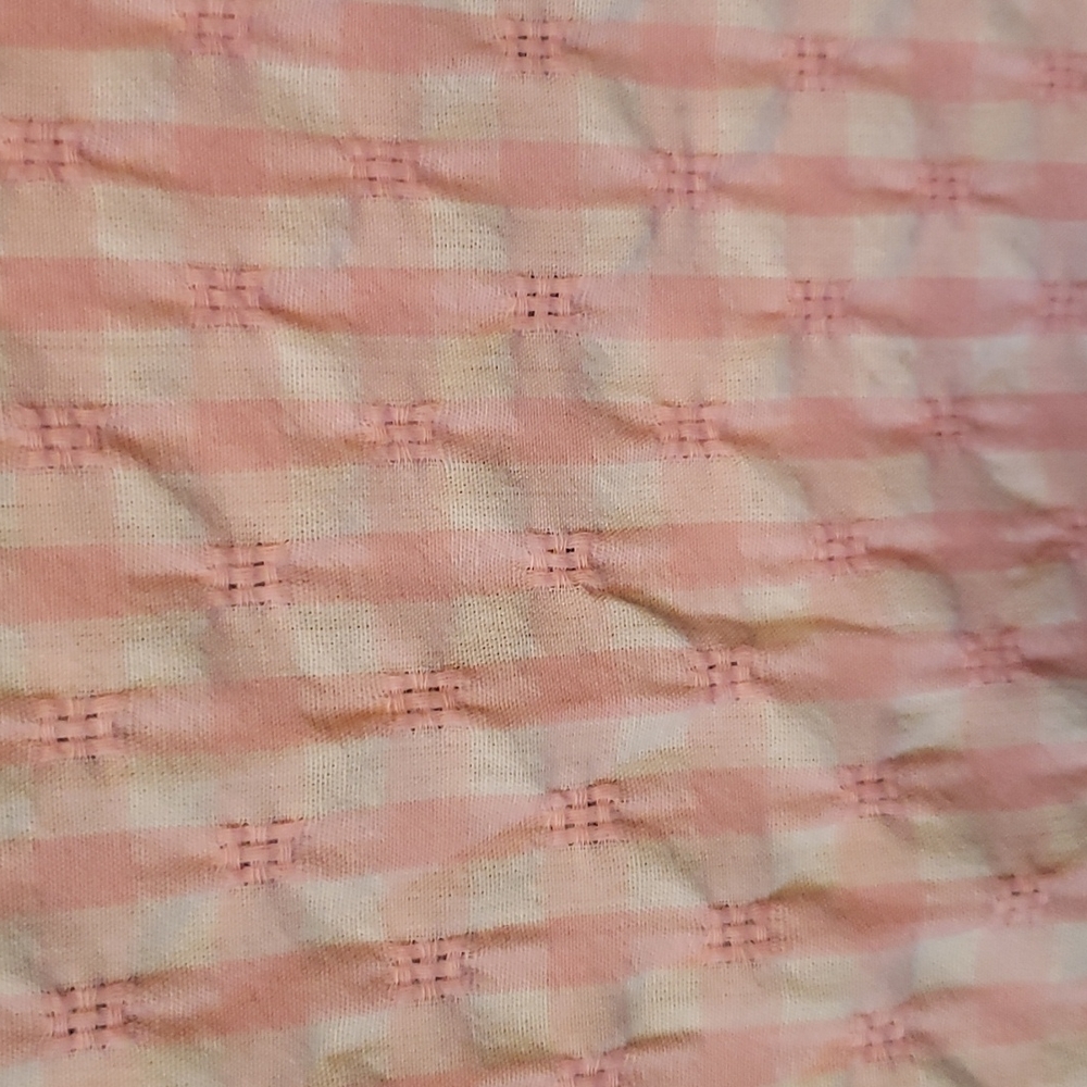 denim & company pink and white plaid shirt, women's L - Picture 6 of 6